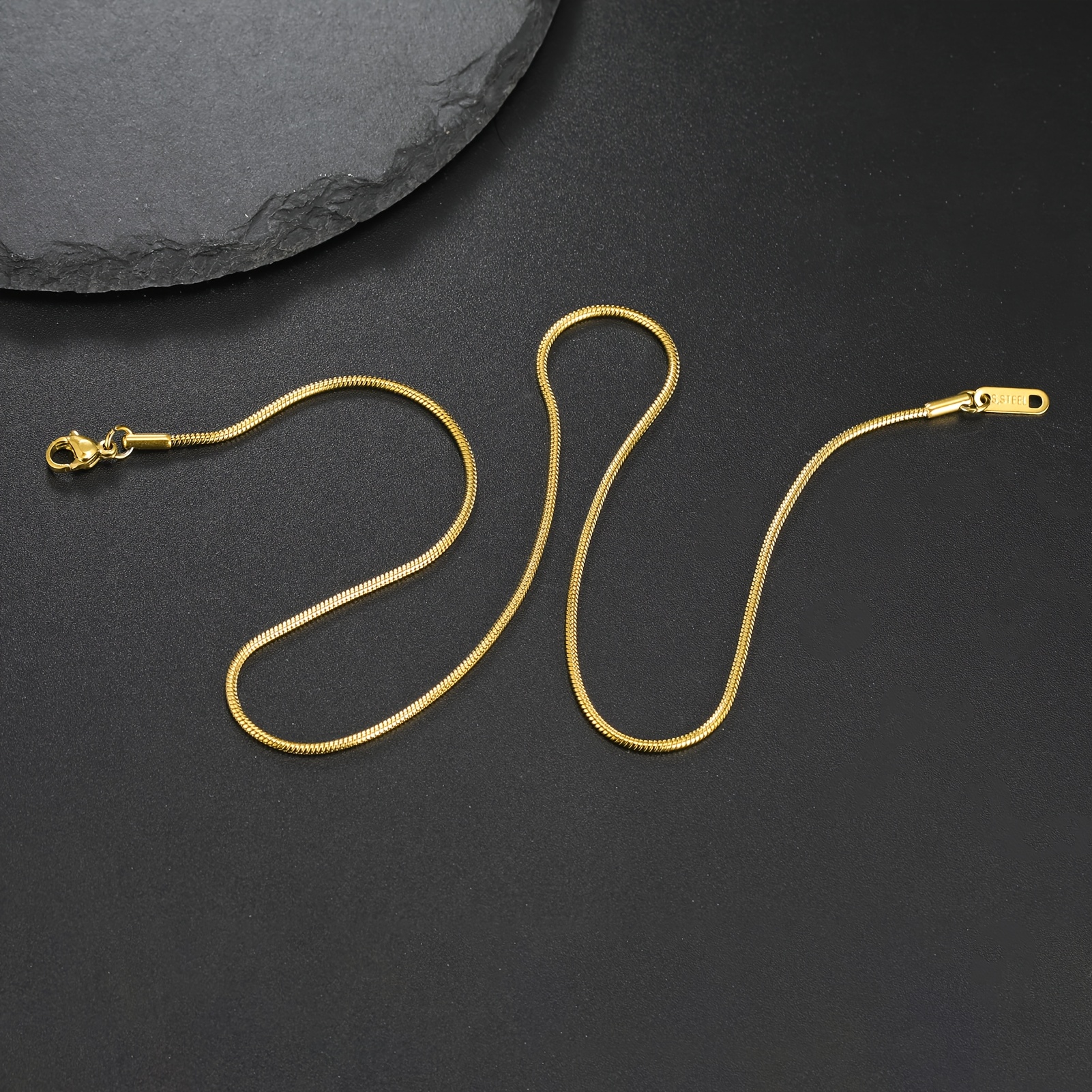 Women's Elegant 1.2mm Stainless Steel Snake Chain Necklace